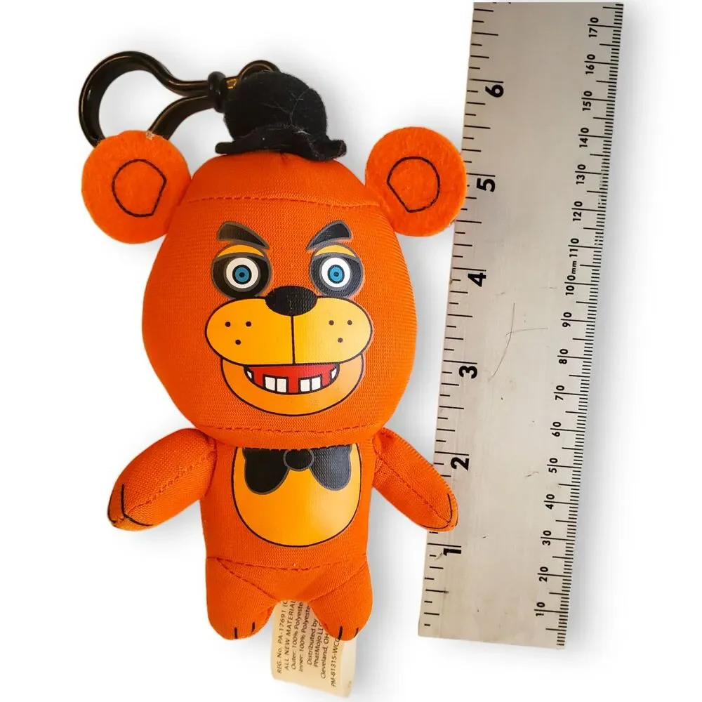 2015 FNAF Freddy Fazbear Plush Clip Keychain 5 Inch Phatmojo